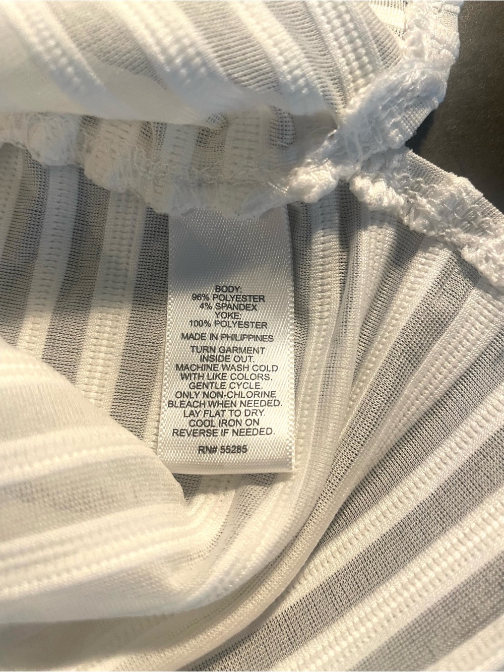 Express White Ribbed Keyhole Tank - Picture 9 of 12